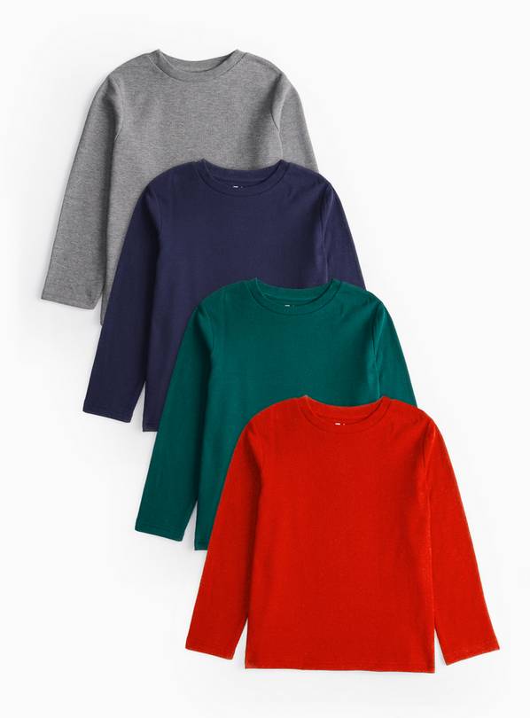 Waffle Long Sleeve Tops 4 Pack 9 years